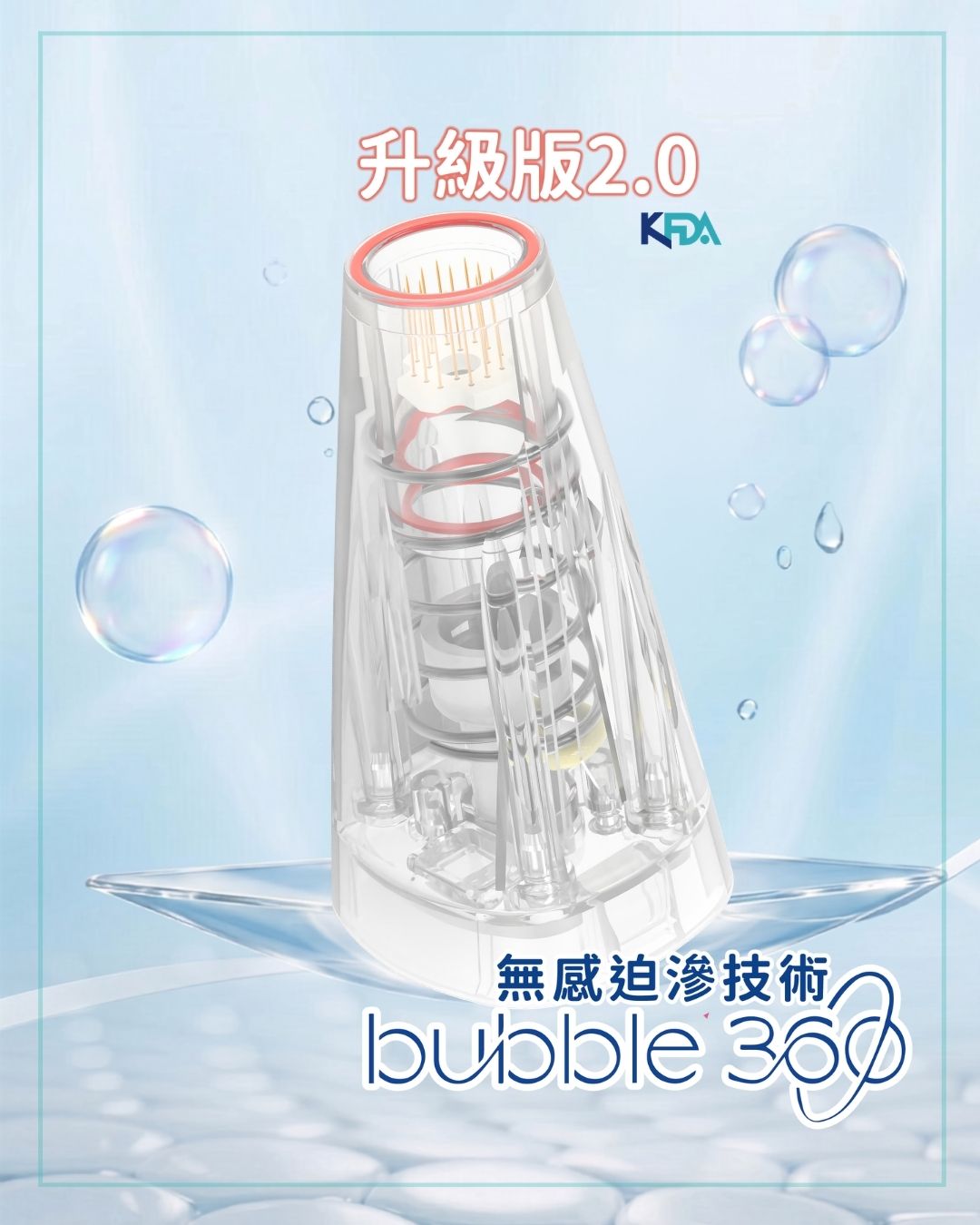 升級版 Bubble 360 實心微針探頭
